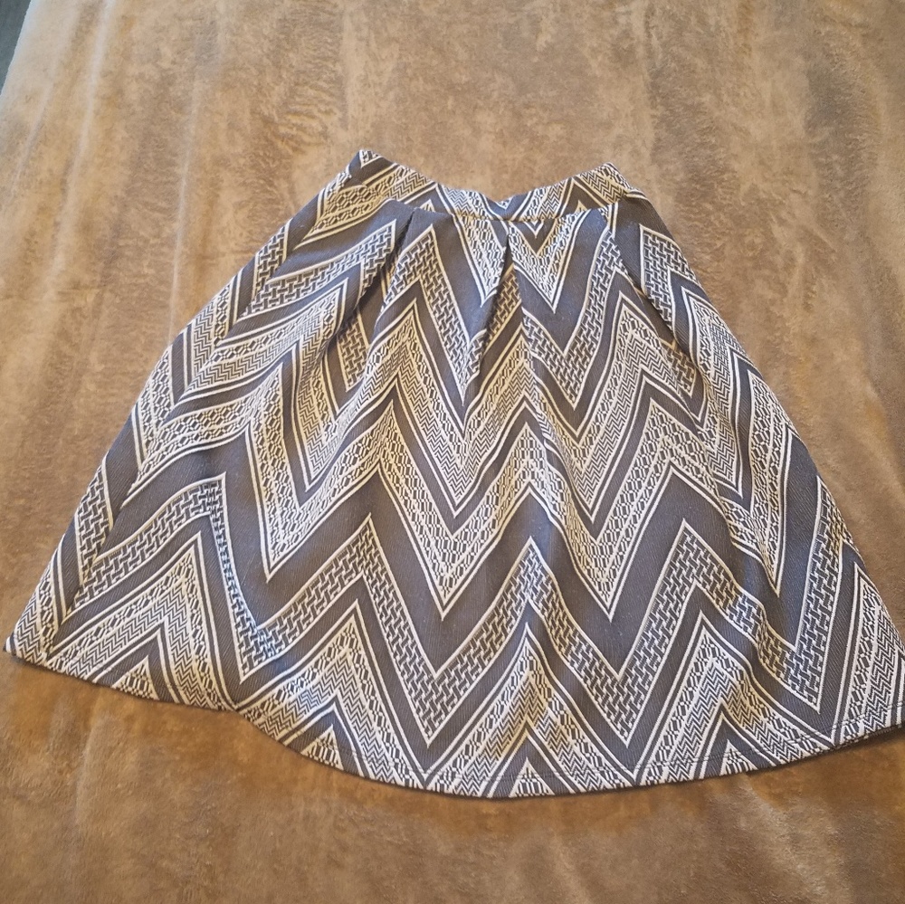 Slate Blue and White Skirt
